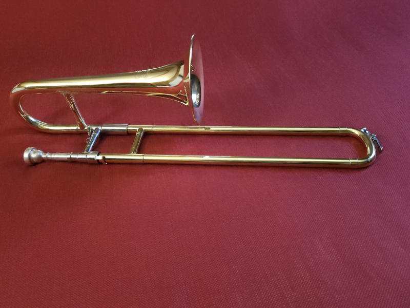 Photo of a slide trumpet