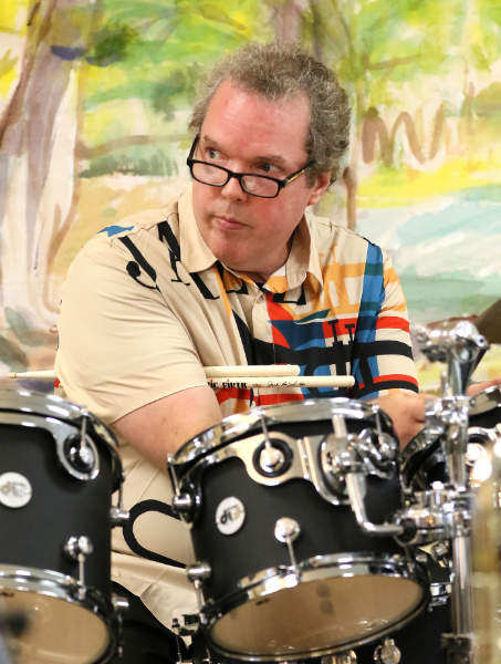 Wayne Dunton playing the drum set